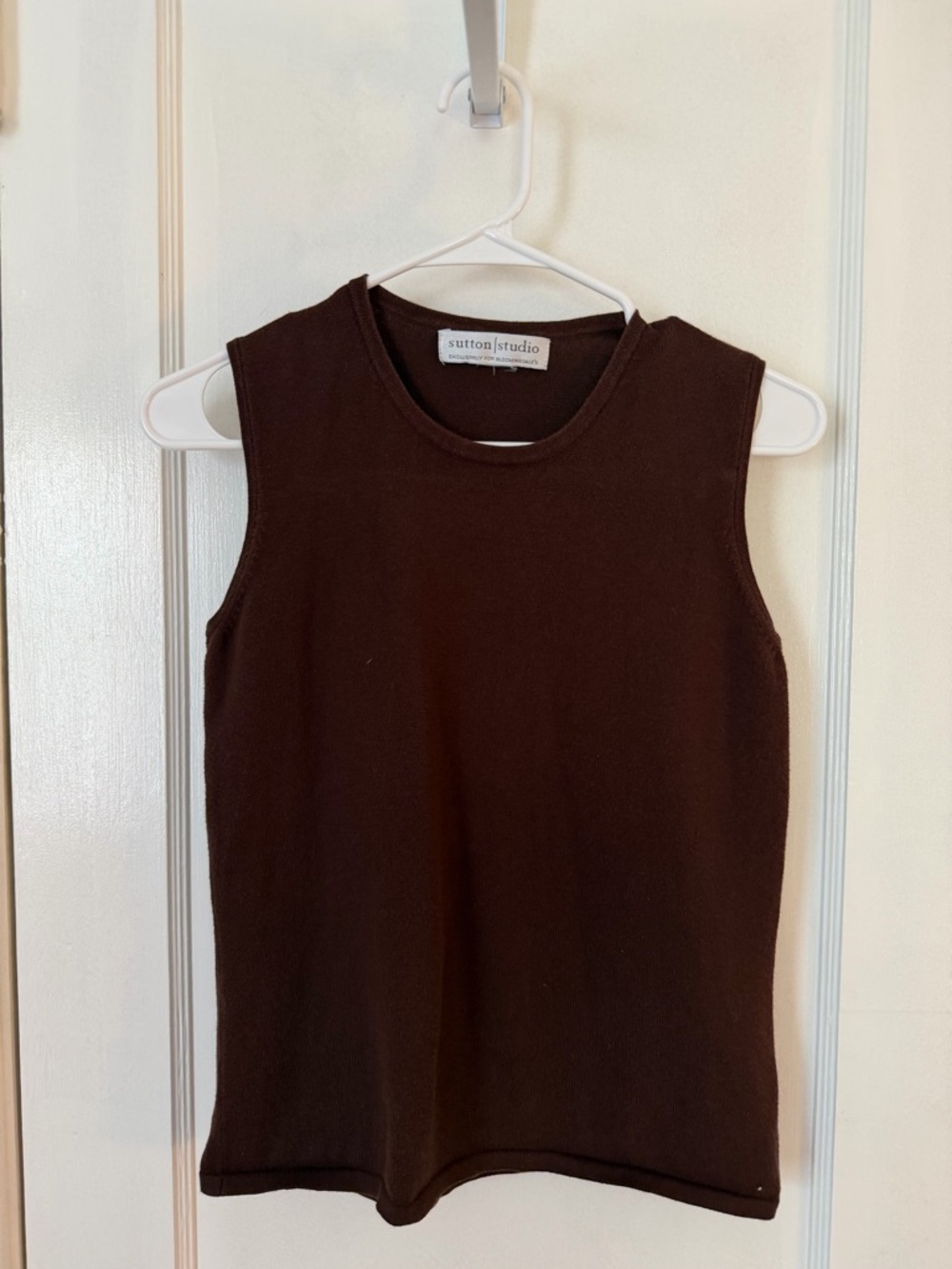 Sutton Studio Sleeveless Tank in Dark Brown